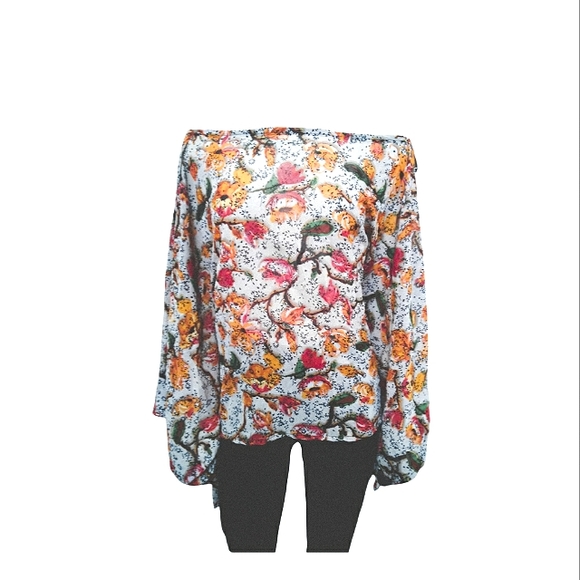 Chiffon Off Shoulder Top - Picture 1 of 2